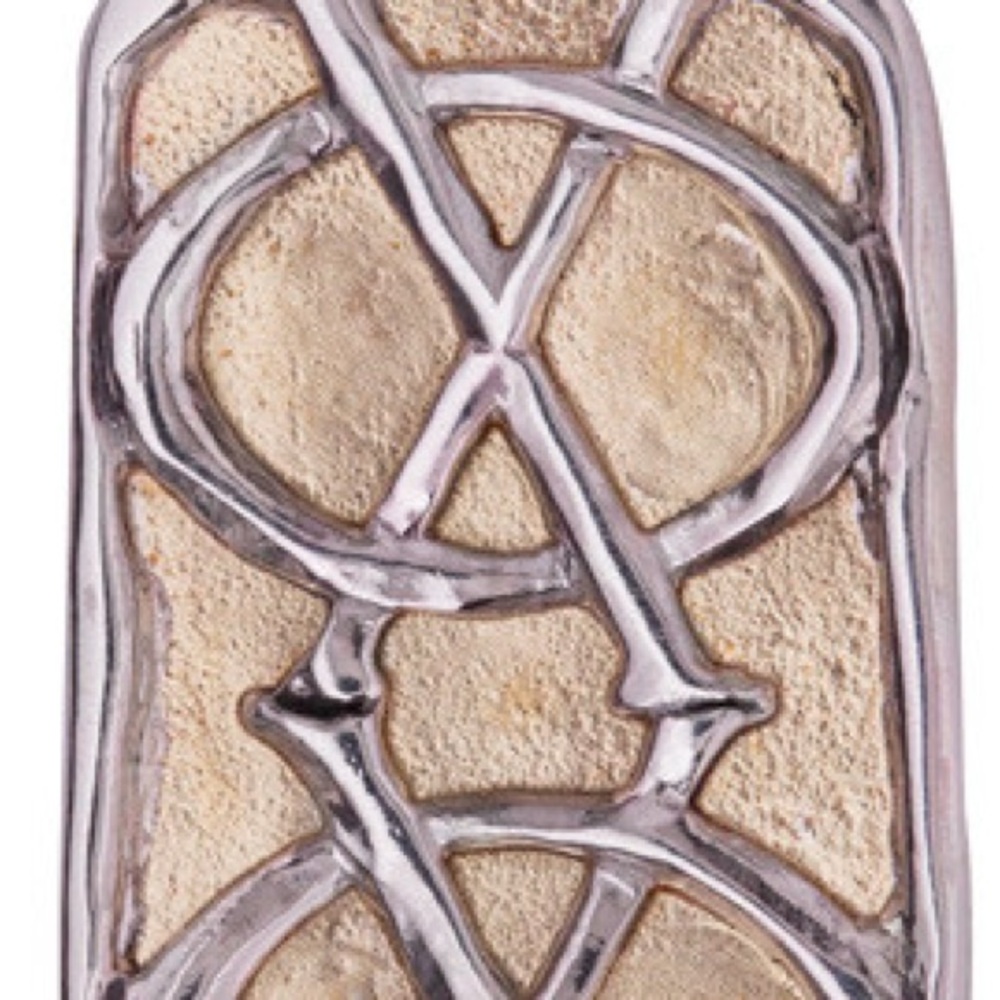 Waxing Poetic Rectangular Gold Charm - Picture 3 of 8
